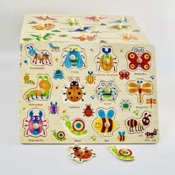 Thumbnail Đồ Chơi - Bảng Ghép Hình Núm Gỗ Nhiều Chủ Đề Cho Bé - Sanbooks 2