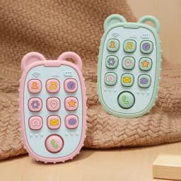 Thumbnail Đồ Chơi Điện Thoại Di Động Mô Phỏng Gấu Nhỏ Bằng Silicon Không bpa Thoải Mái Cho Bé 4