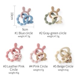Thumbnail Đồ Chơi Gặm Nướu Bằng Silicone An Toàn Thực Phẩm Cho Bé 0-6 - 12 Tháng Tuổi 3