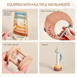 Thumbnail Đồ chơi nhạc cụ bằng gỗ cho bé Đồ chơi phát triển giác quan cho bé Đồ chơi học tập sớm Montessori dành cho trẻ mới biết đi 3