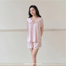 Thumbnail Đồ mặc nhà Mialala chất liệu lụa với cổ bèo tinh tế và tay nhún bèo điệu đà DMN02015436 1