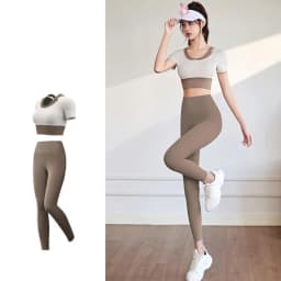 Thumbnail Đồ tập gym nữ cao cấp set quần áo tập thể dục yoga thể thao bra có mút ngực big size pickleball MD045 t1t2 2