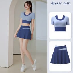 Thumbnail Đồ tập gym nữ thể thao dạng váy chữ A yoga erobic cao cấp quần áo gym nữ Quảng Châu croptop MD035&MQ005 T2T3 Pickleball 3