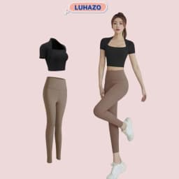 Thumbnail Đồ tập gym nữ yoga LUHAZO chất xịn kiểu vắt vai thể thao năng động co giãn thấm hút MD042&MT2 T3T2 T1T1 Pickleball 1