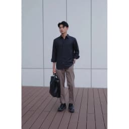 Thumbnail DODEP Áo sơmi nam linen Ý tay dài màu trắng, đen 4