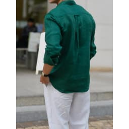 Thumbnail DODEP Quần dài nam ống suông 100% linen premium màu trắng, đen 3