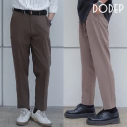 Thumbnail DODEP Quần tây nam ống suông màu nâu đậm, nâu nhạt 2