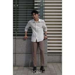 Thumbnail DODEP Quần tây nam ống suông màu nâu đậm, nâu nhạt 4
