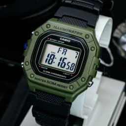 Thumbnail Đồng Hồ Casio Nam Điện Tử W-218H-3AVDF Mặt Vuông Dây Cao Su Chính Hãng 2