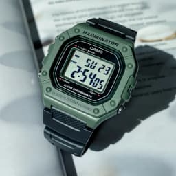 Thumbnail Đồng Hồ Casio Nam Điện Tử W-218H-3AVDF Mặt Vuông Dây Cao Su Chính Hãng 4