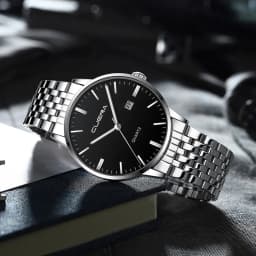 Thumbnail Đồng hồ đeo tay CRRJU 6007 bộ máy quartz dây đeo bằng thép không gỉ chống thấm nước thời trang thể thao cho nam 3