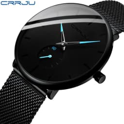 Thumbnail Đồng hồ đeo tay thạch anh CRRJU 2150 dây bằng thép không gỉ sang trọng cho nam 4