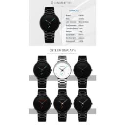 Thumbnail Đồng hồ nam CRRJU 2150SLX có dây đeo tay thép không gỉ màu đen chống nước thời trang doanh nhân 4