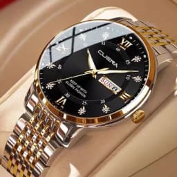 Thumbnail Đồng hồ thạch anh CRRJU 6008 bằng thép không gỉ không thấm nước thời trang sang trọng doanh nhân cho nam 1
