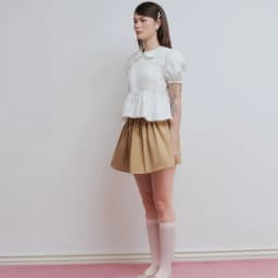 Thumbnail DOTTIE - Áo cổ lá sen tay phồng - Trắng - T1053 3