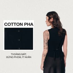 Thumbnail DOTTIE - Áo gi lê dáng Tailored - Đen - T1087 1