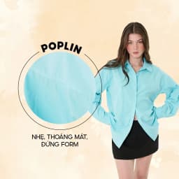 Thumbnail DOTTIE - Áo sơmi căn bản form rộng nữ T0598 1