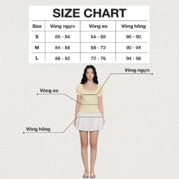 Thumbnail DOTTIE - Chân váy ngắn phối vải - Trắng - S0277 2