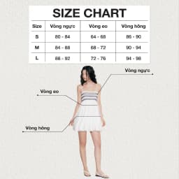 Thumbnail DOTTIE - Đầm ngắn chạy smocking trang trí - Trắng - D0697 2