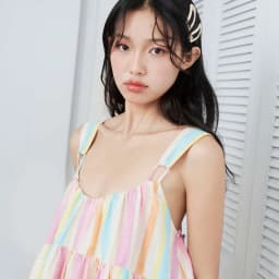 Thumbnail DOTTIE - Đầm ngắn kẻ ô dáng xòe - Multi coloured - D0629 2