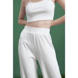 Thumbnail DOTTIE - Quần thun ống rộng nữ trắng Q0256 3