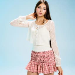 Thumbnail DOTTIE - Set áo hoa li ti - Trắng kem - T0980 2