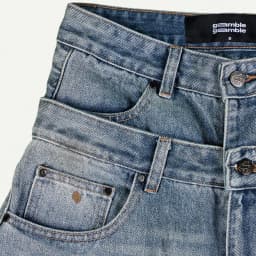 Thumbnail DOUBLE-WAISTED BAGGY JEANS / BLUEROCK 4