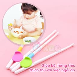 Thumbnail Đũa Tập Ăn Cho Bé IQ Kao Tập Cầm Đũa Chuẩn Nhật, Nhựa An Toàn, Chịu Nhiệt Tốt, Chống Trượt, Dành Cho Trẻ Từ 2 Tuổi 3