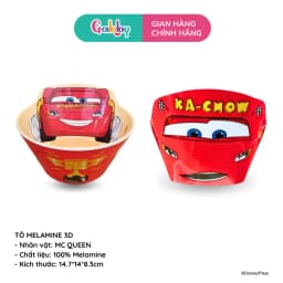 Thumbnail Dụng Cụ Ăn Dặm Gabby Hình MC Queen Tô, Chén, Cốc, Khay, Đũa Tập Ăn, Muỗng, Nĩa, Bình Nước Nhựa Melamine Cao Cấp 2