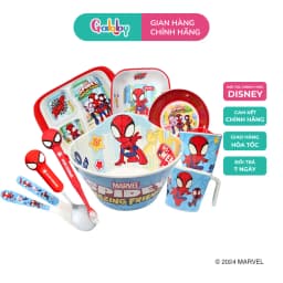 Thumbnail Dụng Cụ Ăn Dặm Hình Người Nhện Spiderman Tô, Cốc, Muỗng, Thìa, Đũa, Đĩa, Khay Ăn Cơm ( Chất Liệu Nhựa Melamine ) 1