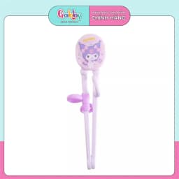 Thumbnail Dụng Cụ Ăn Dặm Hình Nhân Vật Hoạt Hình Kuromi Tô, Cốc, Khay Cho Bé Chất Liệu Nhựa Melamine Cao Cấp 2