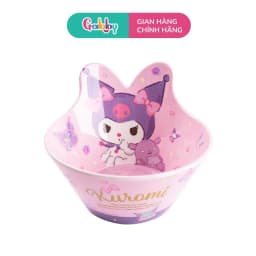 Thumbnail Dụng Cụ Ăn Dặm Hình Nhân Vật Hoạt Hình Kuromi Tô, Cốc, Khay Cho Bé Chất Liệu Nhựa Melamine Cao Cấp 3