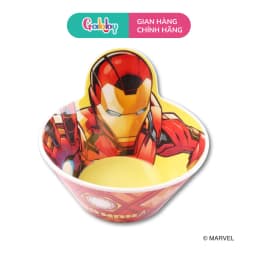 Thumbnail Dụng Cụ Ăn Dặm Oasis Park Tô, Ly, Khay, Muỗng, Thìa, Đũa, Nĩa Hình Nhân Vật Người Sắt Ironman 3