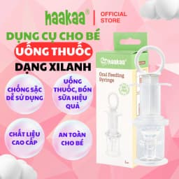 Thumbnail Dụng Cụ Cho Bé Uống Thuốc Ăn Sữa Cao Cấp Haakaa, New Zealand. 100% silicone cấp y tế, dạng xilanh 1