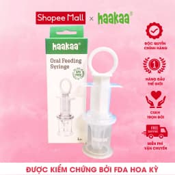 Thumbnail Dụng Cụ Cho Bé Uống Thuốc Ăn Sữa Cao Cấp Haakaa, New Zealand. 100% silicone cấp y tế, dạng xilanh 2