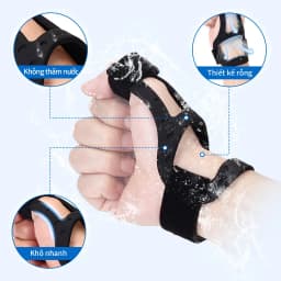 Thumbnail Dụng cụ hỗ trợ ngón tay cái VELPEAU chất liệu silicon - Nẹp ổn định bán cứng không thấm nước cho viêm gân, De Quervains, Viêm khớp, Trigger Finger, phù hợp với cả hai tay 3