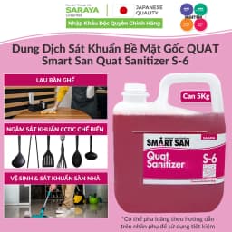 Thumbnail Dung dịch sát khuẩn bề mặt gốc QUAT Saraya Sanitizer S-6 - Can 5 kg 1