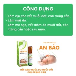 Thumbnail Dung dịch thảo dược An Bảo Nam Dược chai 12ml hỗ trợ giảm sưng ngứa do muỗi đốt, côn trùng cắn cho bé, trẻ sơ sinh 2