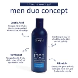 Thumbnail Dung Dịch Vệ Sinh Intimate Cho Nam Men Duo Concept Everyday Care ZIAJA Giúp Dưỡng Ẩm, Giảm Mùi Hôi 300ml 3