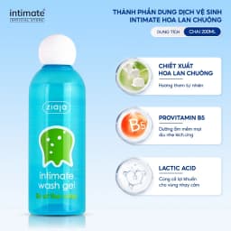 Thumbnail Dung Dịch Vệ Sinh Phụ Nữ Intimate Hoa Lan Chuông ZIAJA Mùi Thơm Dịu Nhẹ Giúp Làm Sạch, Khử Mùi Hôi 200ml 3