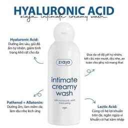 Thumbnail Dung Dịch Vệ Sinh Phụ Nữ Intimate With Hyaluronic Acid ZIAJA Hỗ Trợ Dưỡng Ẩm,Cân Bằng pH, Làm Sạch 200ml 3
