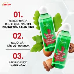 Thumbnail Dung dịch vệ sinh phụ nữ Intimate Ziaja Vỏ sồi giúp cân bằng độ pH tự nhiên, dưỡng ẩm sâu, làm dịu nhẹ, se khít 200ml 4