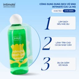Thumbnail Dung Dịch Vệ Sinh Phụ Nữ Intimate Cúc La Mã ZIAJA Dịu Nhẹ Giúp Làm Sạch Và Khử Mùi Hôi 200ml 2