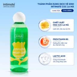 Thumbnail Dung Dịch Vệ Sinh Phụ Nữ Intimate Cúc La Mã ZIAJA Dịu Nhẹ Giúp Làm Sạch Và Khử Mùi Hôi 200ml 3