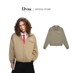 Thumbnail DVRK - Áo Khoác Dệt Kim Khóa Kéo Thêu Logo Privé Rêverie Màu Mocha -DVRK-25S 1