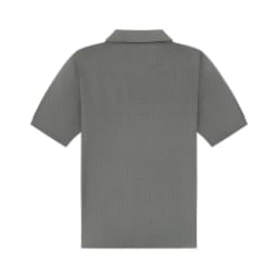 Thumbnail DVRK - Áo Polo Dệt Kim Unisex Phối Họa Tiết Pointelle Màu Xám -DVRK-24SS 2