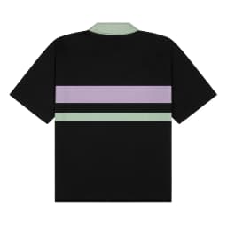 Thumbnail DVRK - Áo Polo Tay Ngắn Họa Tiết Sọc Ngang Rugby Màu Đen-DVRK-25R 1