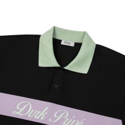 Thumbnail DVRK - Áo Polo Tay Ngắn Họa Tiết Sọc Ngang Rugby Màu Đen-DVRK-25R 2