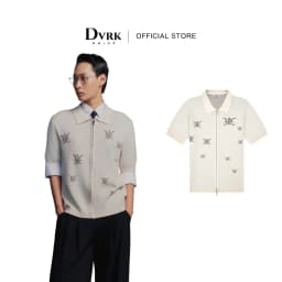 Thumbnail DVRK - Áo Sơ Mi Tay Ngắn Dệt Kim Có Khóa Kéo Multi Logo- DVRK-24F 1