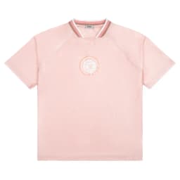 Thumbnail DVRK - Áo Thun Baseball Tay Ngắn Cổ Sọc Form Loose Màu Hồng-DVRK-25R 1